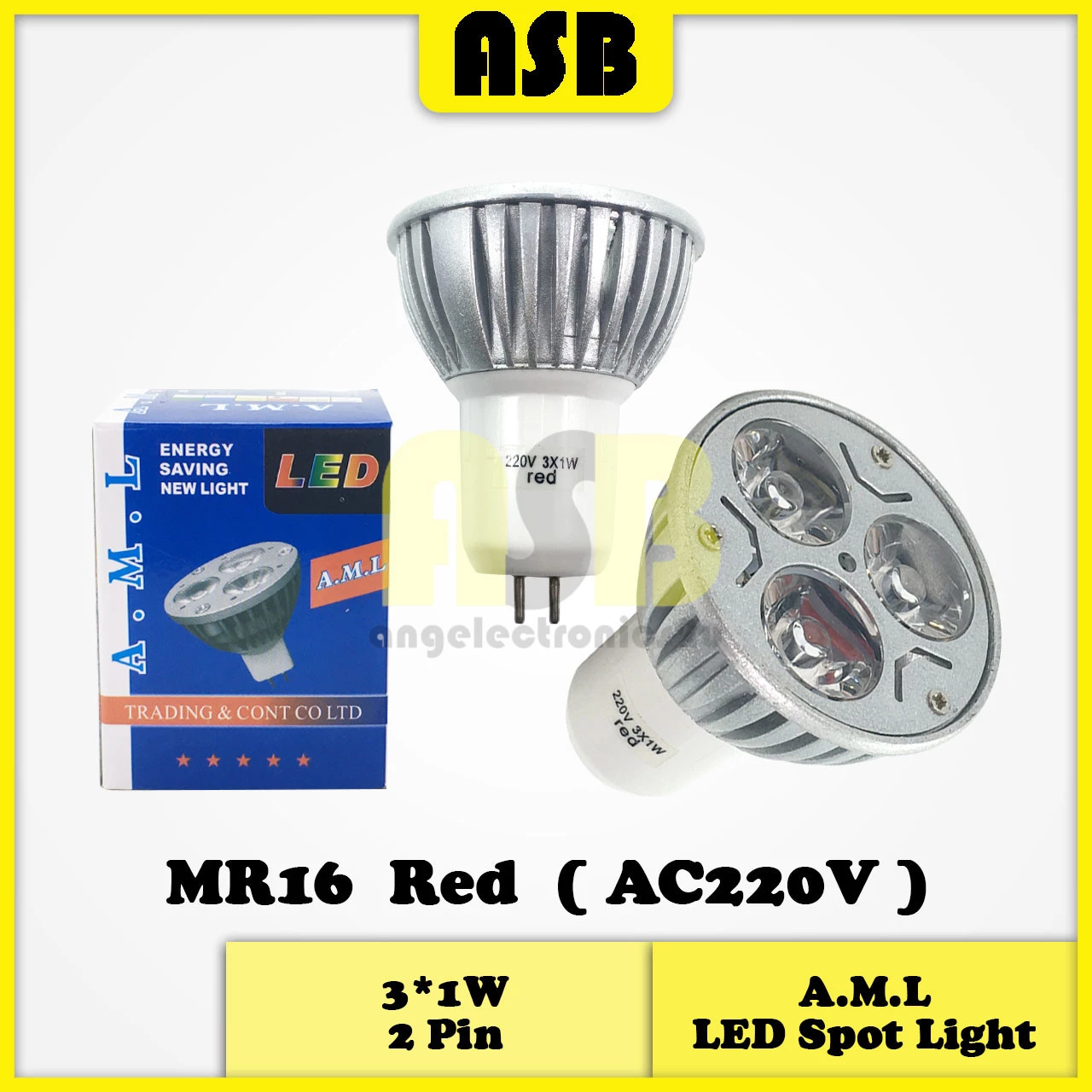 (1pc) A.M.L MR16 LED Spot Light ( 2Pin ) ( AC220V )