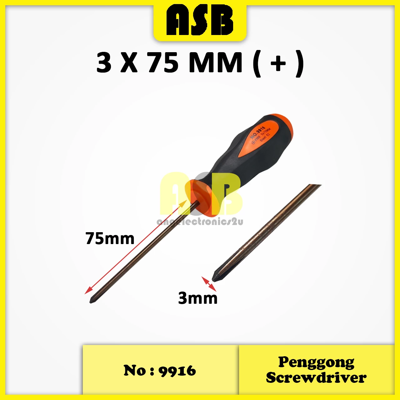 PENGGONG Screwdriver Cross Head Tip ( + ) ( Red )