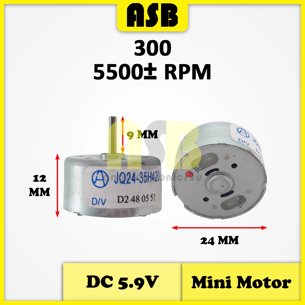 (1pc) Mini Motor DC5.9V ( 300 / 310 /310 Long Shaft )
