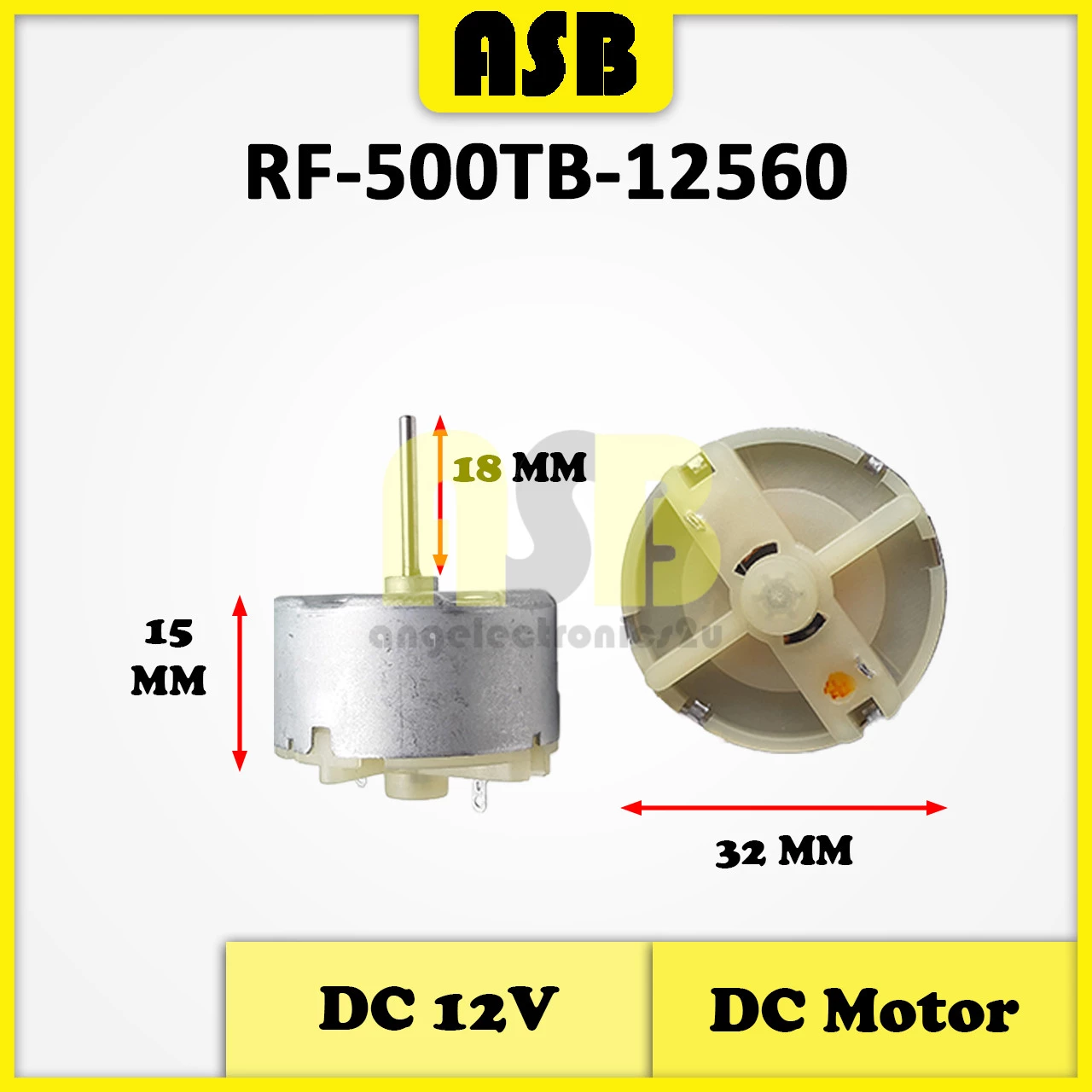 (1pc) DC Motor DC12V ( RF-500TB-12560 / EG530 )