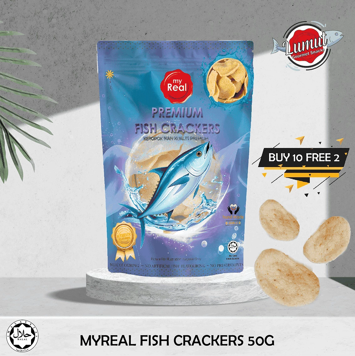 B10F2: myReal Premium Fish Crackers 50g-img