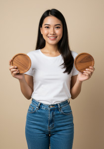 10cm Teak Wood Coaster – Small but Essential